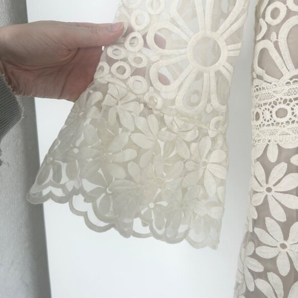 Ann Sui BHLDN Cleo Floral Lace Mini Dress - Picture 4 of 10